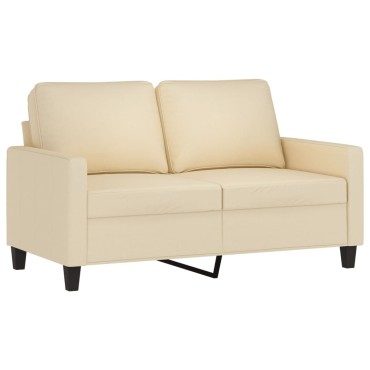vidaXL Καναπές Διθέσιος Κρεμ Υφασμάτινος 138x77x80cm 1 τεμ.
