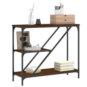 vidaXL Τραπέζι Κονσόλα Καφέ Δρυς 88,5x30x75cm Επεξεργασμένο Ξύλο 1 τεμ.
