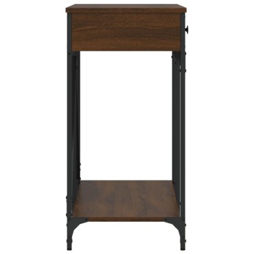 vidaXL Τραπέζι Κονσόλα Καφέ Δρυς 100x39x78,5cm Επεξεργασμένο Ξύλο 1 τεμ.