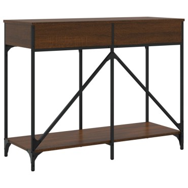 vidaXL Τραπέζι Κονσόλα Καφέ Δρυς 100x39x78,5cm Επεξεργασμένο Ξύλο 1 τεμ.