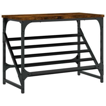 vidaXL Παπουτσοθήκη Καπνιστή Δρυς 60x30x45cm Επεξεργασμένο Ξύλο