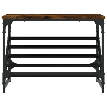 vidaXL Παπουτσοθήκη Καπνιστή Δρυς 60x30x45cm Επεξεργασμένο Ξύλο