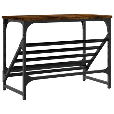 vidaXL Παπουτσοθήκη Καπνιστή Δρυς 60x30x45cm Επεξεργασμένο Ξύλο