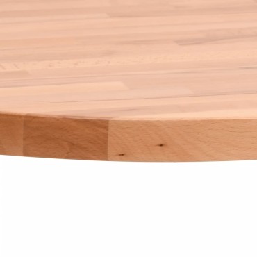 vidaXL Επιφάνεια Τραπεζιού Στρογγυλή 50x2,5cm Μασίφ Ξύλο Οξιάς 1 τεμ.