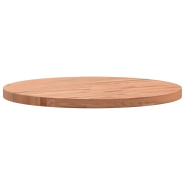 vidaXL Επιφάνεια Τραπεζιού Στρογγυλή 50x2,5cm Μασίφ Ξύλο Οξιάς 1 τεμ.