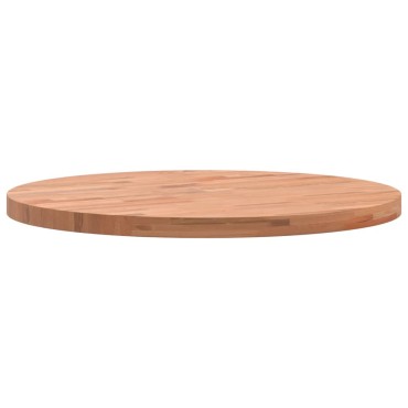 vidaXL Επιφάνεια Τραπεζιού Στρογγυλή 50x2,5cm Μασίφ Ξύλο Οξιάς 1 τεμ.