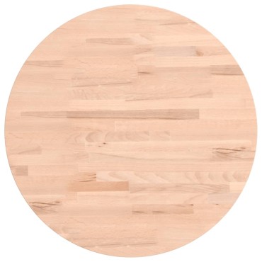 vidaXL Επιφάνεια Τραπεζιού Στρογγυλή 50x2,5cm Μασίφ Ξύλο Οξιάς 1 τεμ.