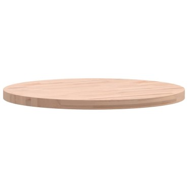 vidaXL Επιφάνεια Τραπεζιού Στρογγυλή 50x2,5cm Μασίφ Ξύλο Οξιάς 1 τεμ.
