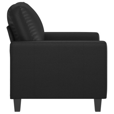 vidaXL Πολυθρόνα Μαύρη από Συνθετικό Δέρμα 78x77x80cm 1 τεμ. Γωνιακός
