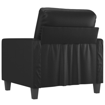 vidaXL Πολυθρόνα Μαύρη από Συνθετικό Δέρμα 78x77x80cm 1 τεμ. Γωνιακός