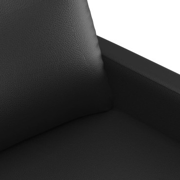 vidaXL Πολυθρόνα Μαύρη από Συνθετικό Δέρμα 78x77x80cm 1 τεμ. Γωνιακός