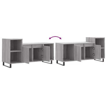 vidaXL Έπιπλο Τηλεόρασης Γκρι Sonoma 100x35x55cm από Επεξεργ. Ξύλο