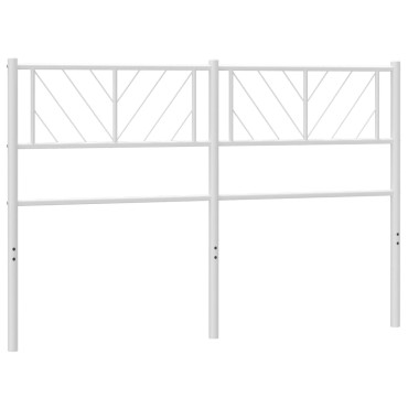 vidaXL Κεφαλάρι Λευκό Μεταλλικό 125x3x90cm 1 τεμ.