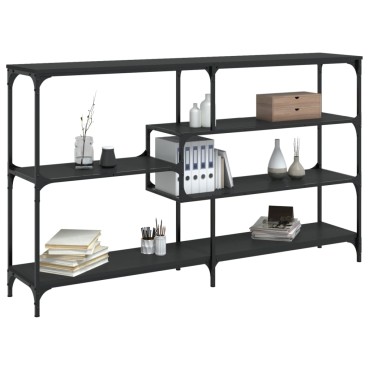 vidaXL Τραπέζι Κονσόλα Μαύρο 160x32x95cm Επεξεργασμένο Ξύλο 1 τεμ.