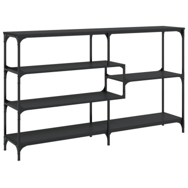 vidaXL Τραπέζι Κονσόλα Μαύρο 160x32x95cm Επεξεργασμένο Ξύλο 1 τεμ.