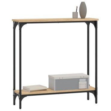 vidaXL Τραπέζι Κονσόλα Sonoma Δρυς 75x22,5x75cm Επεξεργασμένο Ξύλο 1 τεμ.