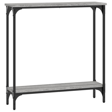 vidaXL Τραπέζι Κονσόλα Γκρι Sonoma 75x22,5x75cm Επεξεργασμένο Ξύλο 1 τεμ.
