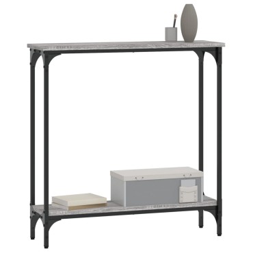 vidaXL Τραπέζι Κονσόλα Γκρι Sonoma 75x22,5x75cm Επεξεργασμένο Ξύλο 1 τεμ.