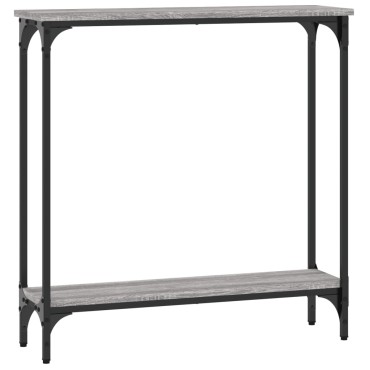 vidaXL Τραπέζι Κονσόλα Γκρι Sonoma 75x22,5x75cm Επεξεργασμένο Ξύλο 1 τεμ.
