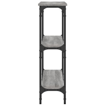 vidaXL Τραπέζι Κονσόλα Γκρι Sonoma 100x22,5x75cm Επεξεργασμένο Ξύλο 1 τεμ.