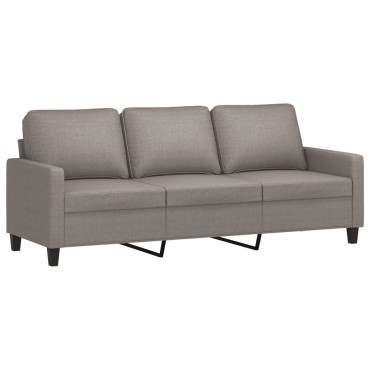 vidaXL Καναπές Τριθέσιος Taupe Υφασμάτινος 198x77x80cm 1 τεμ.