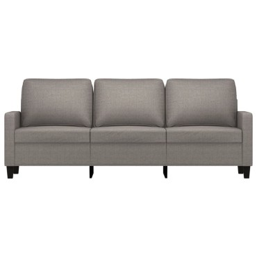 vidaXL Καναπές Τριθέσιος Taupe Υφασμάτινος 198x77x80cm 1 τεμ.