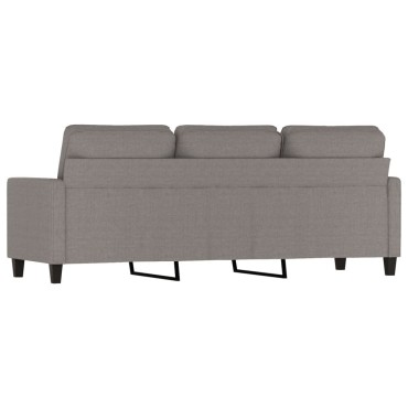 vidaXL Καναπές Τριθέσιος Taupe Υφασμάτινος 198x77x80cm 1 τεμ.