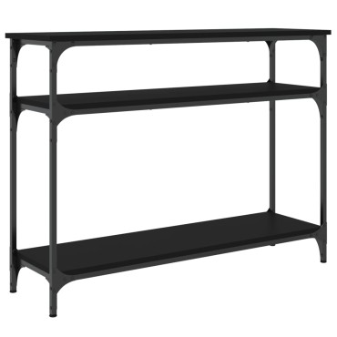 vidaXL Τραπέζι Κονσόλα Μαύρο 100x29x75cm Επεξεργασμένο Ξύλο 1 τεμ.