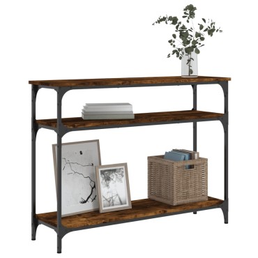 vidaXL Τραπέζι Κονσόλα Καπνιστή Δρυς 100x29x75cm Επεξεργ. Ξύλο 1 τεμ.