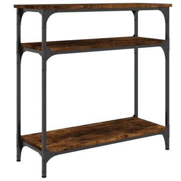 vidaXL Τραπέζι Κονσόλα Καπνιστή Δρυς 75x29x75cm Επεξεργ. Ξύλο 1 τεμ.