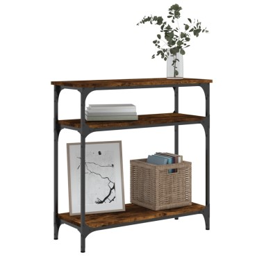 vidaXL Τραπέζι Κονσόλα Καπνιστή Δρυς 75x29x75cm Επεξεργ. Ξύλο 1 τεμ.