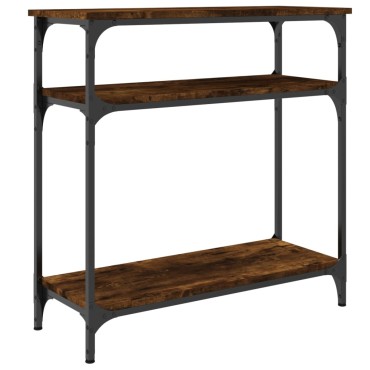 vidaXL Τραπέζι Κονσόλα Καπνιστή Δρυς 75x29x75cm Επεξεργ. Ξύλο 1 τεμ.