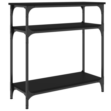 vidaXL Τραπέζι Κονσόλα Μαύρο 75x29x75cm από Επεξεργ. Ξύλο 1 τεμ.