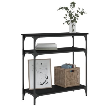 vidaXL Τραπέζι Κονσόλα Μαύρο 75x29x75cm από Επεξεργ. Ξύλο 1 τεμ.
