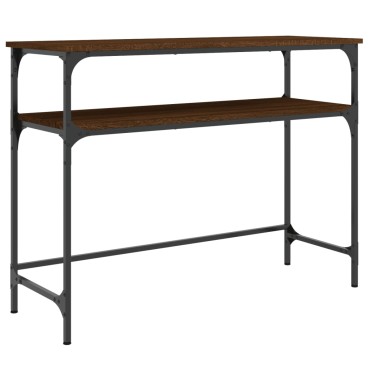 vidaXL Τραπέζι Κονσόλα Καφέ Δρυς 100x35,5x75cm Επεξεργασμένο Ξύλο 1 τεμ.