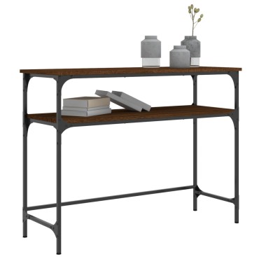 vidaXL Τραπέζι Κονσόλα Καφέ Δρυς 100x35,5x75cm Επεξεργασμένο Ξύλο 1 τεμ.