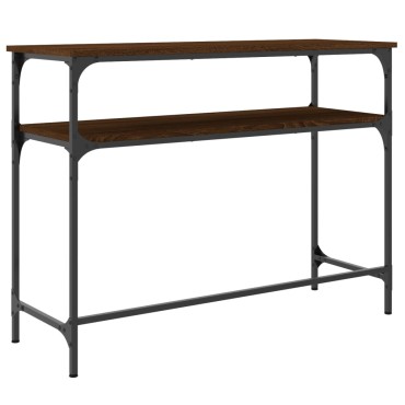 vidaXL Τραπέζι Κονσόλα Καφέ Δρυς 100x35,5x75cm Επεξεργασμένο Ξύλο 1 τεμ.