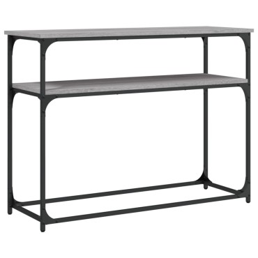 vidaXL Τραπέζι Κονσόλα Γκρι Sonoma 100x35,5x75cm Επεξεργασμένο Ξύλο 1 τεμ.