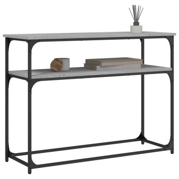 vidaXL Τραπέζι Κονσόλα Γκρι Sonoma 100x35,5x75cm Επεξεργασμένο Ξύλο 1 τεμ.