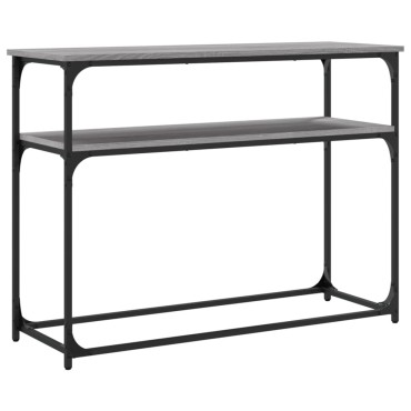 vidaXL Τραπέζι Κονσόλα Γκρι Sonoma 100x35,5x75cm Επεξεργασμένο Ξύλο 1 τεμ.