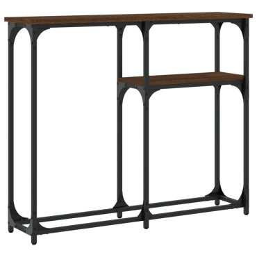 vidaXL Τραπέζι Κονσόλα Καφέ Δρυς 90x22,5x75cm Επεξεργασμένο Ξύλο 1 τεμ.