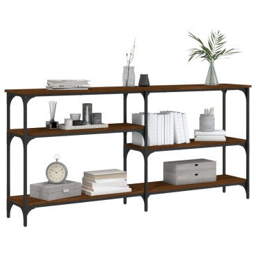 vidaXL Τραπέζι Κονσόλα Καφέ Δρυς 160x29x75cm Επεξεργασμένο Ξύλο 1 τεμ.
