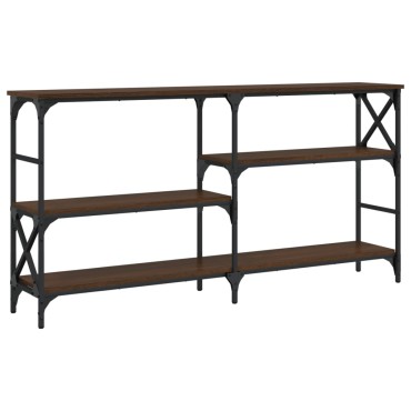 vidaXL Τραπέζι Κονσόλα Καφέ Δρυς 150x29x76,5cm από Επεξεργ. Ξύλο 1 τεμ.