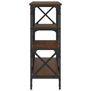 vidaXL Τραπέζι Κονσόλα Καφέ Δρυς 150x29x76,5cm από Επεξεργ. Ξύλο 1 τεμ.