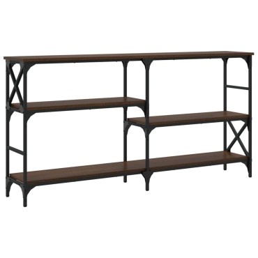 vidaXL Τραπέζι Κονσόλα Καφέ Δρυς 150x29x76,5cm από Επεξεργ. Ξύλο 1 τεμ.