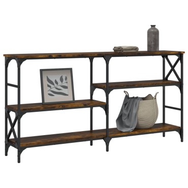 vidaXL Τραπέζι Κονσόλα Καπνιστή Δρυς 150x29x76,5cm Επεξεργ. Ξύλο 1 τεμ.