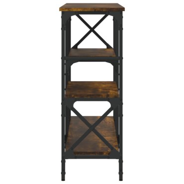 vidaXL Τραπέζι Κονσόλα Καπνιστή Δρυς 150x29x76,5cm Επεξεργ. Ξύλο 1 τεμ.