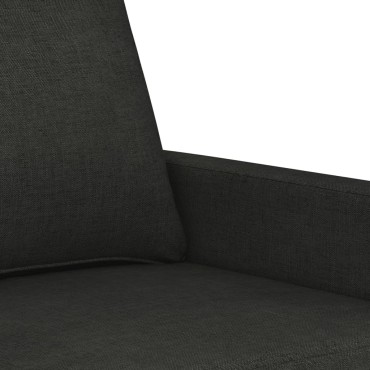 vidaXL Καναπές Διθέσιος Μαύρο Υφασμάτινος 138x77x80cm 1 τεμ.