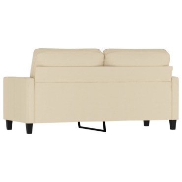vidaXL Καναπές Διθέσιος Κρεμ Υφασμάτινος 158x77x80cm 1 τεμ.