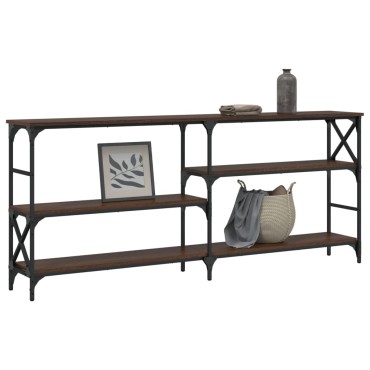 vidaXL Τραπέζι Κονσόλα Καφέ Δρυς 180x29x76,5cm Επεξεργασμένο Ξύλο 1 τεμ.